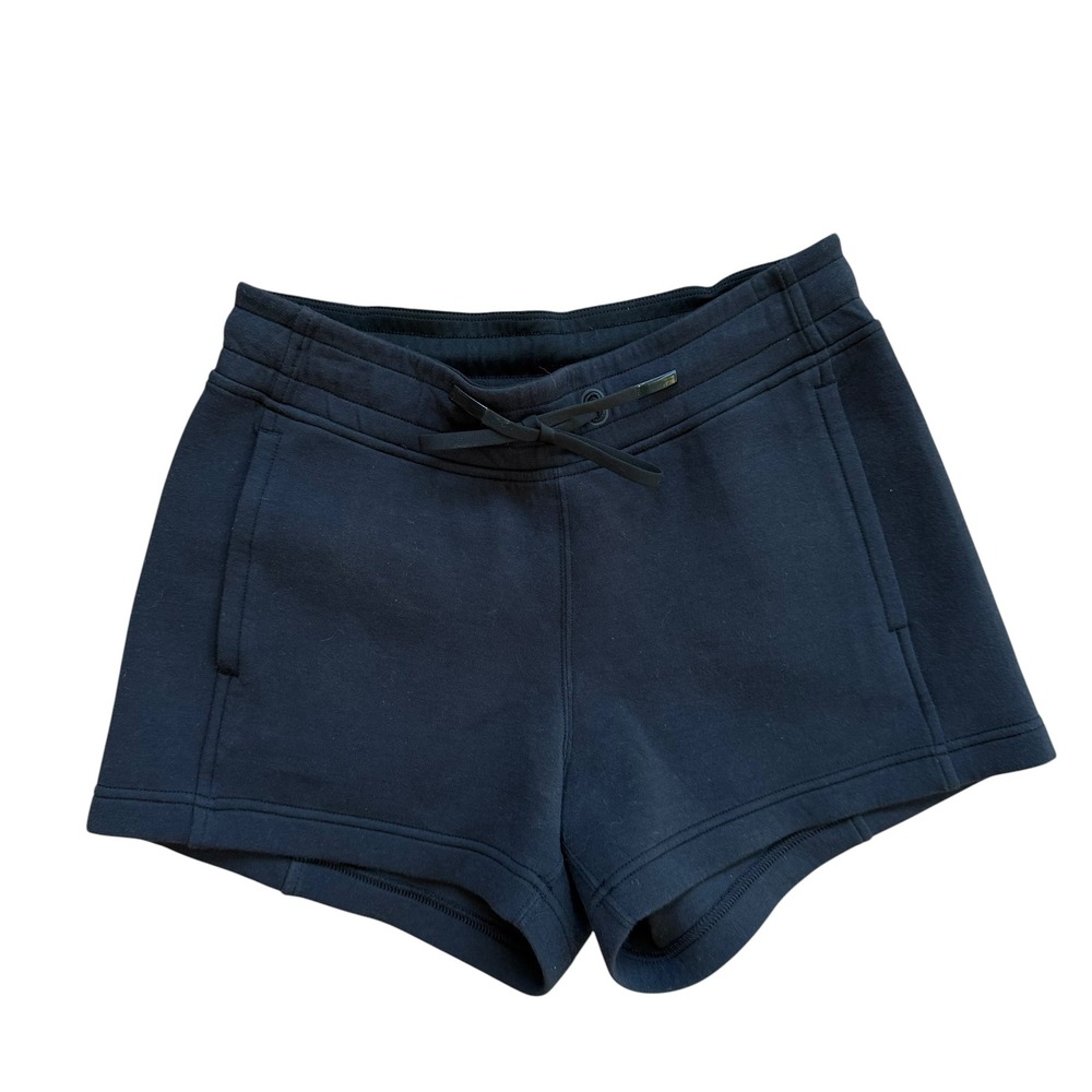 Lululemon On the Fly Shorts Black Drawstring Cotton Blend Size 4 W7AG4S